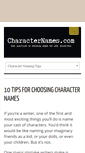 Mobile Screenshot of characternames.com